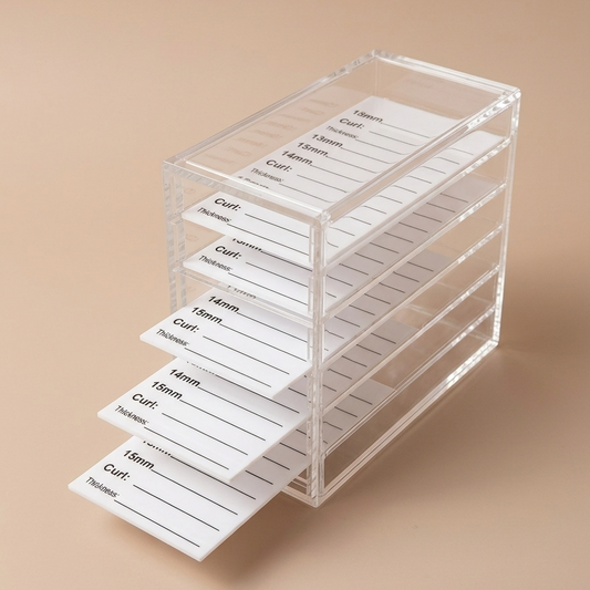 Caja de almacenamiento para pestañas